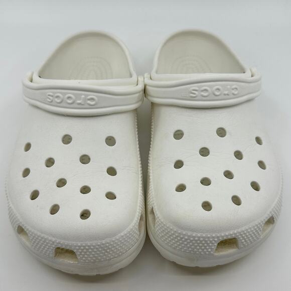 Crocs Classic Clog Sandals M7 W9 White Slip On Breathable Waterproof Flat Casual - Picture 6 of 10